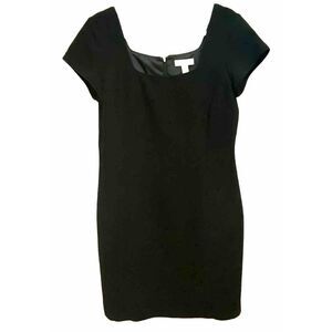 Amanda Smith Pencil Dress Womens Size 10 Black 100% Polyester S/S‎ Lined LBD